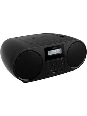 Compact Bluetooth CD Player Boombox with FM Radio, Dynamic Bass Boost & USB/Aux
